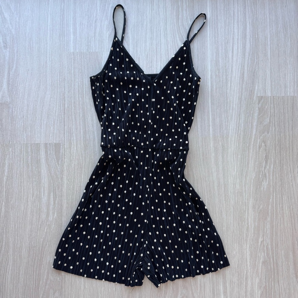 Topshop Black and White Polka Dot Dress